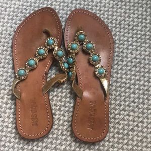 Mystique turquoise jewel sandals